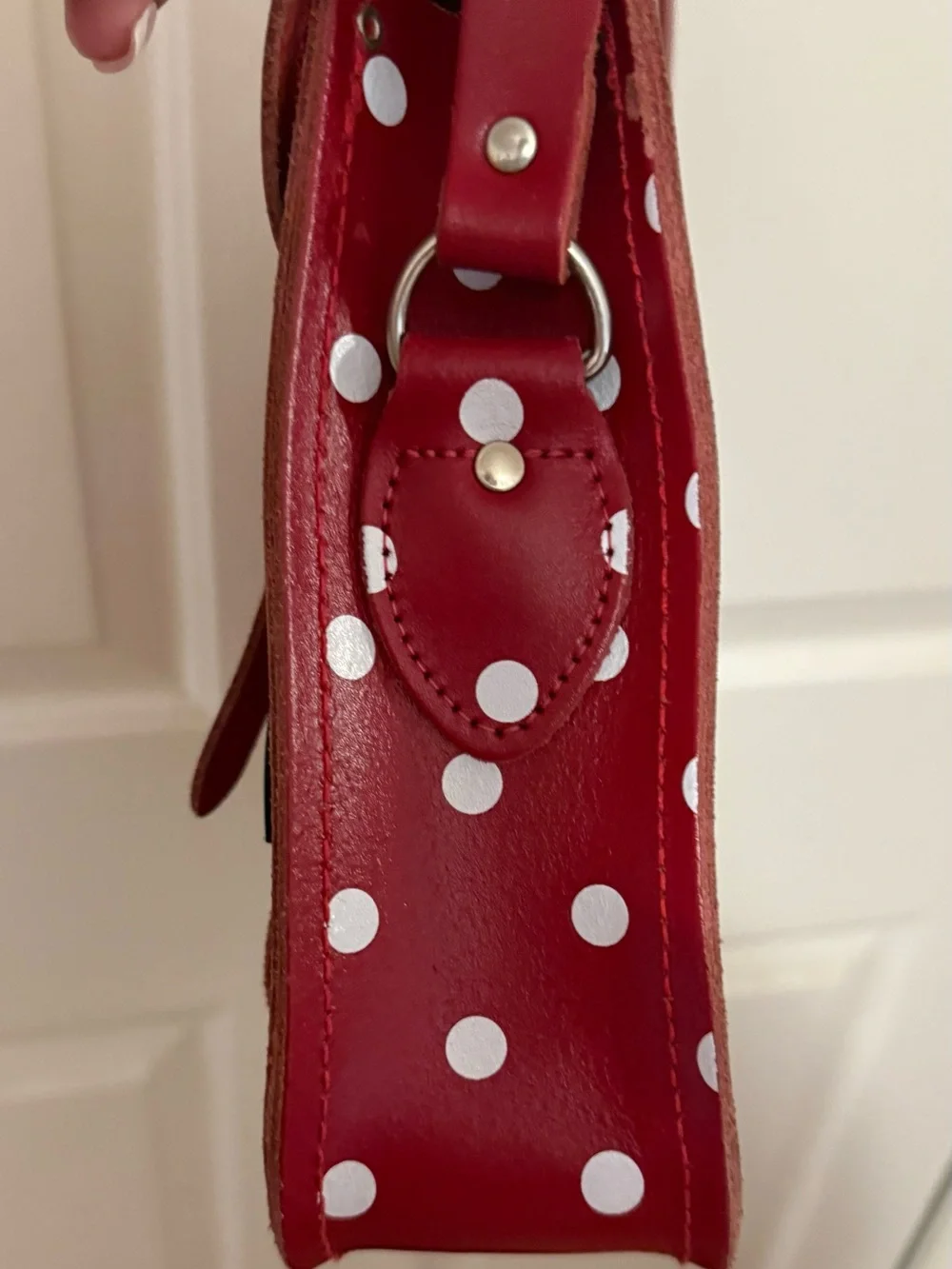 Polka Dot Red Satchel Shoulder Bag